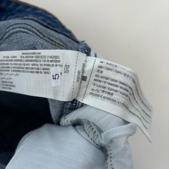 Abercrombie & Fitch Women's Medium Rinse High Rise Mom Jeans Curve Love Size 27/ - Picture 7 of 10